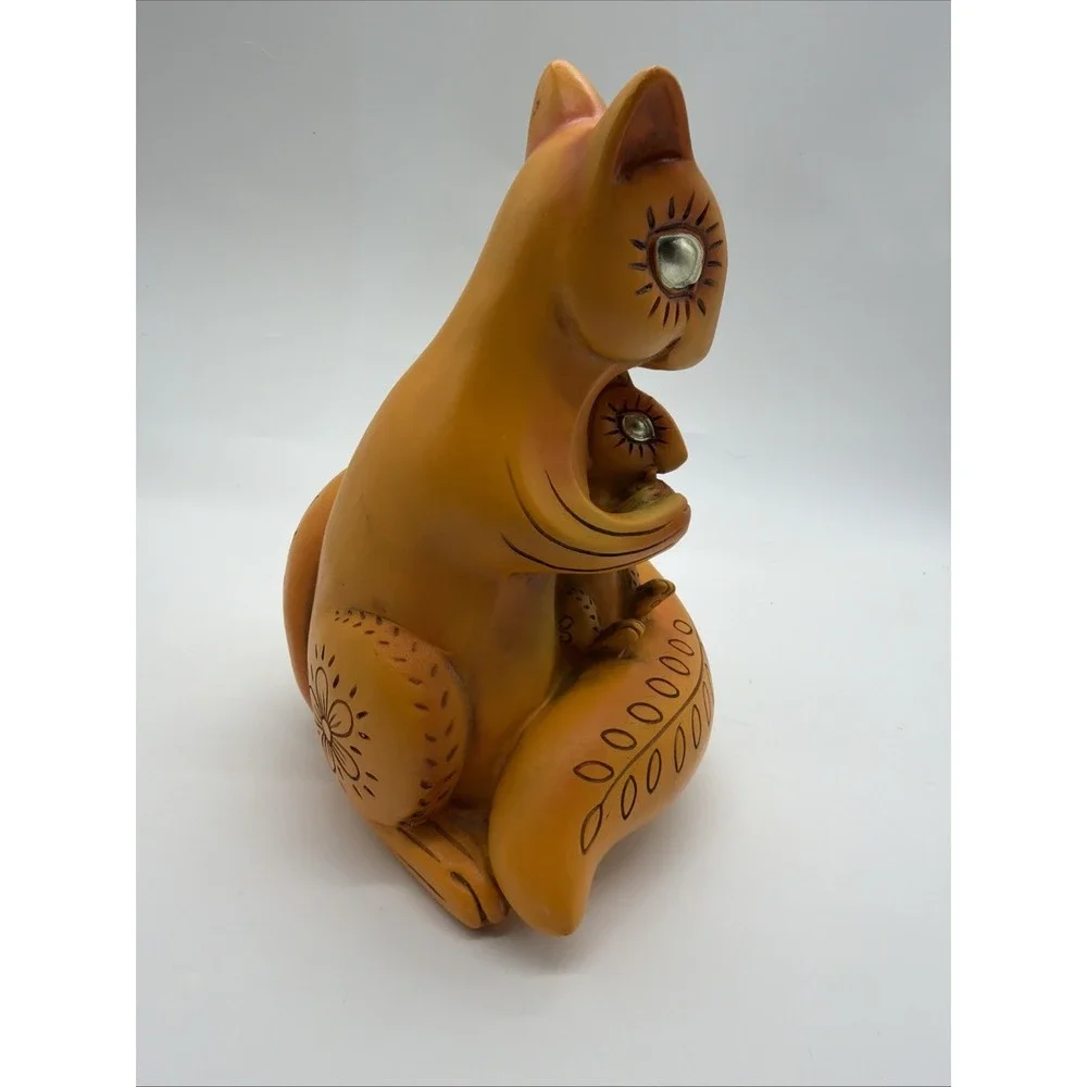 Handmade Wood Chipmunk Squirrel Figurine Hand Painted